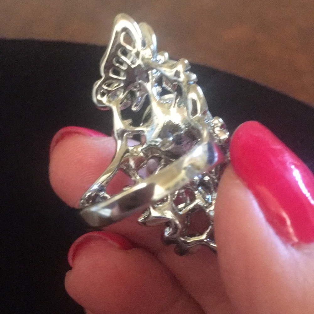 AUSTRIAN CRYSTAL Butterfly RING - Picture 10 of 12